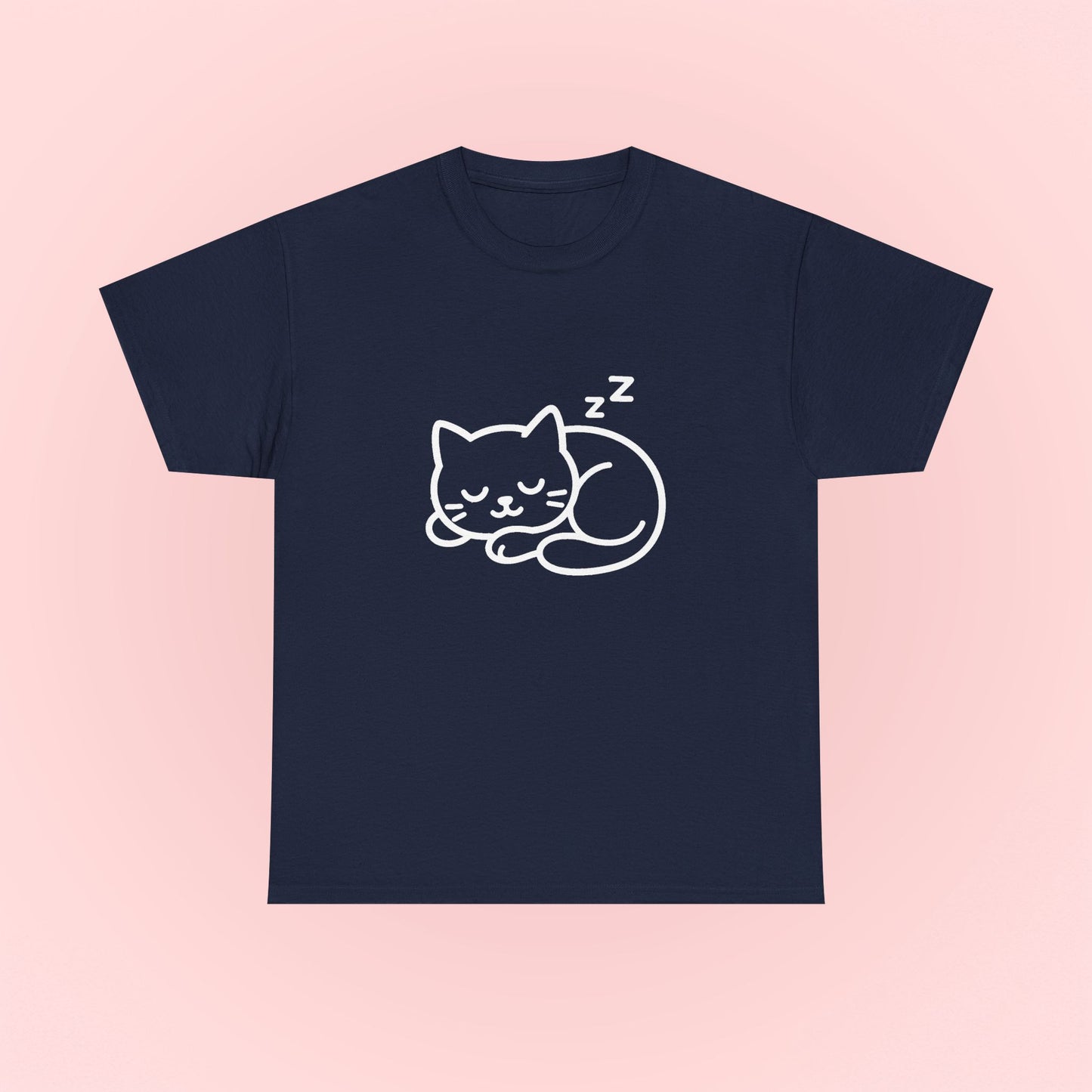 Sleeping Kitty Design T-Shirt