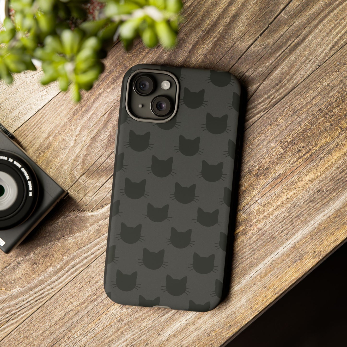 Black Cat Tough Phone Case