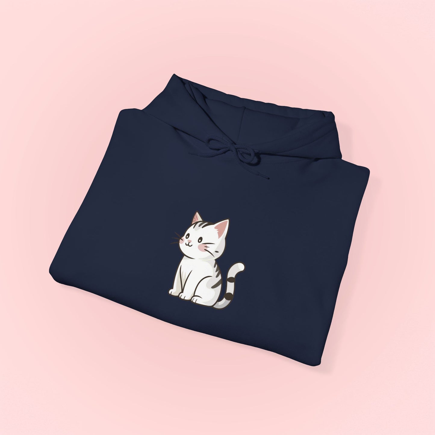 White Cat Hoodie - Unisex Sweatshirt