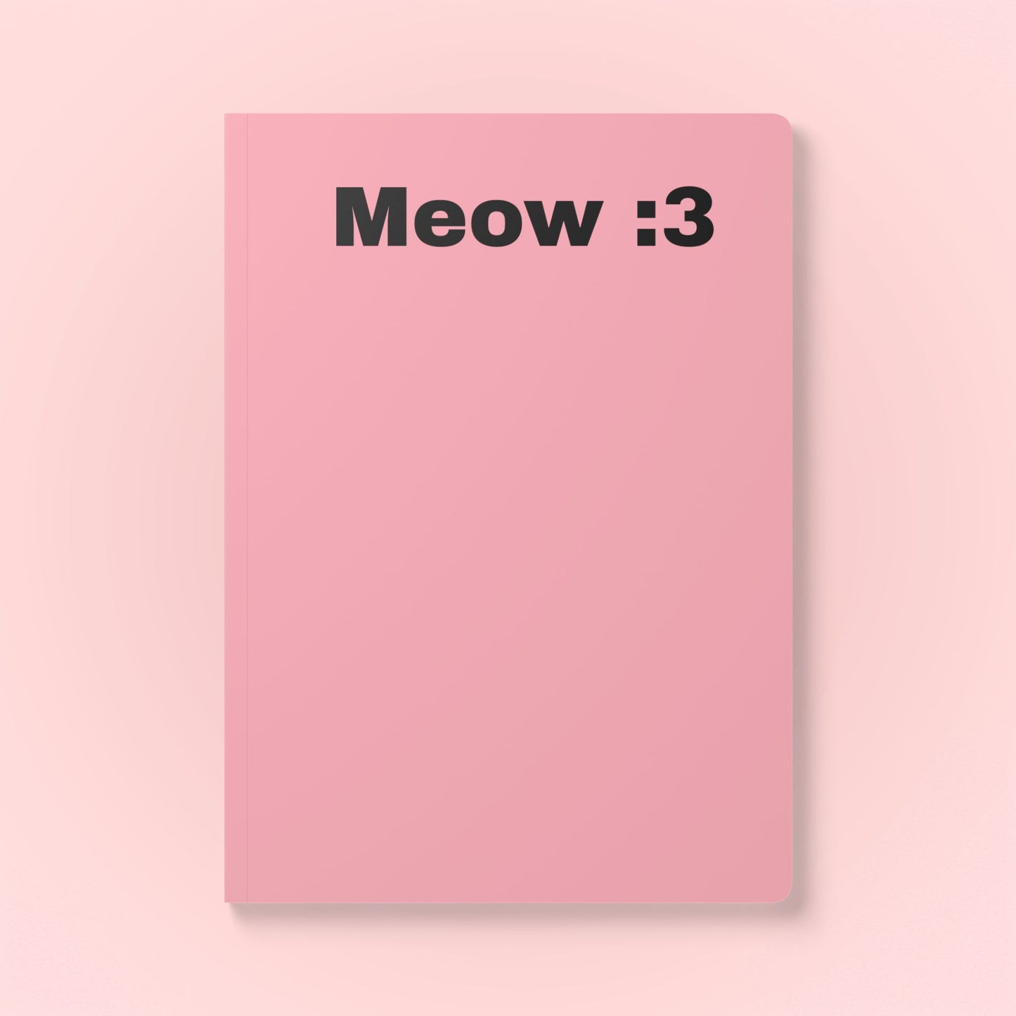 Cute Cat-Themed Softcover Journal, Perfect for Cat Lovers, Gifts, Notebooks, Meow :3 Design, Daily Planner, Journal for Writing