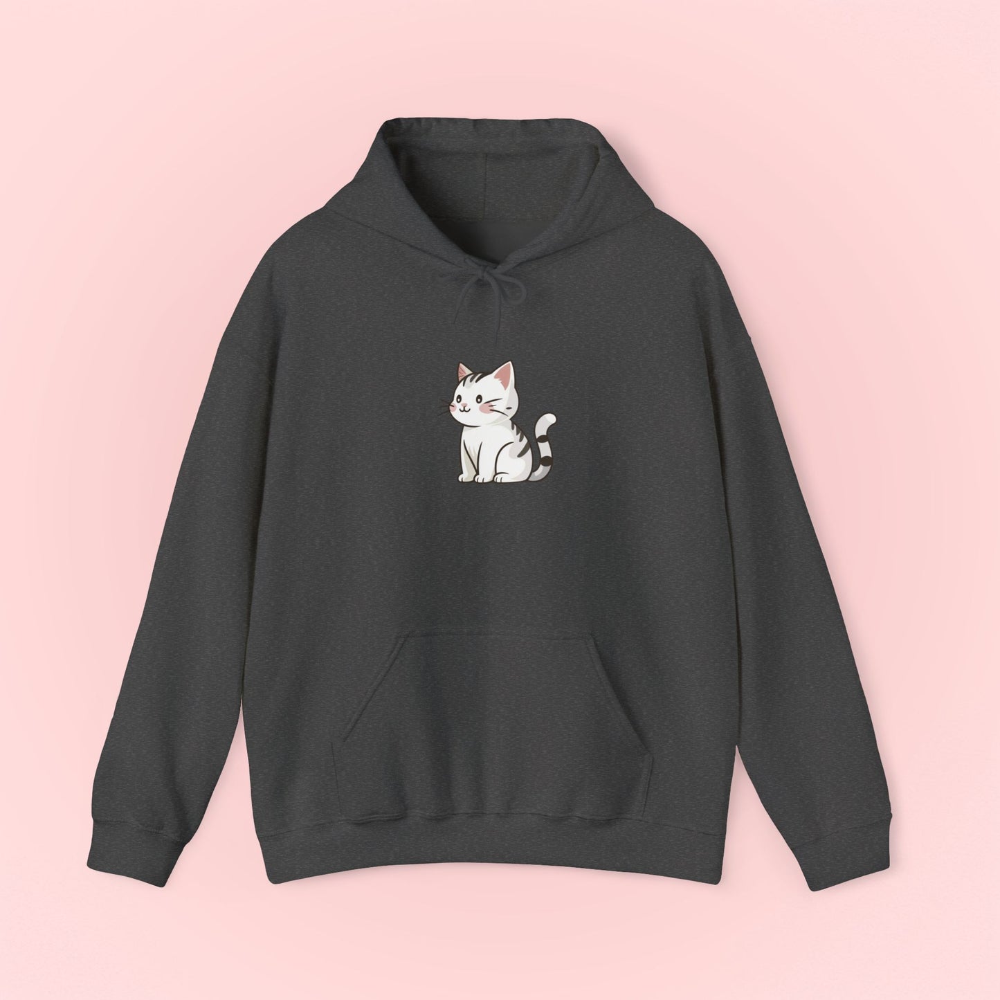 White Cat Hoodie - Unisex Sweatshirt