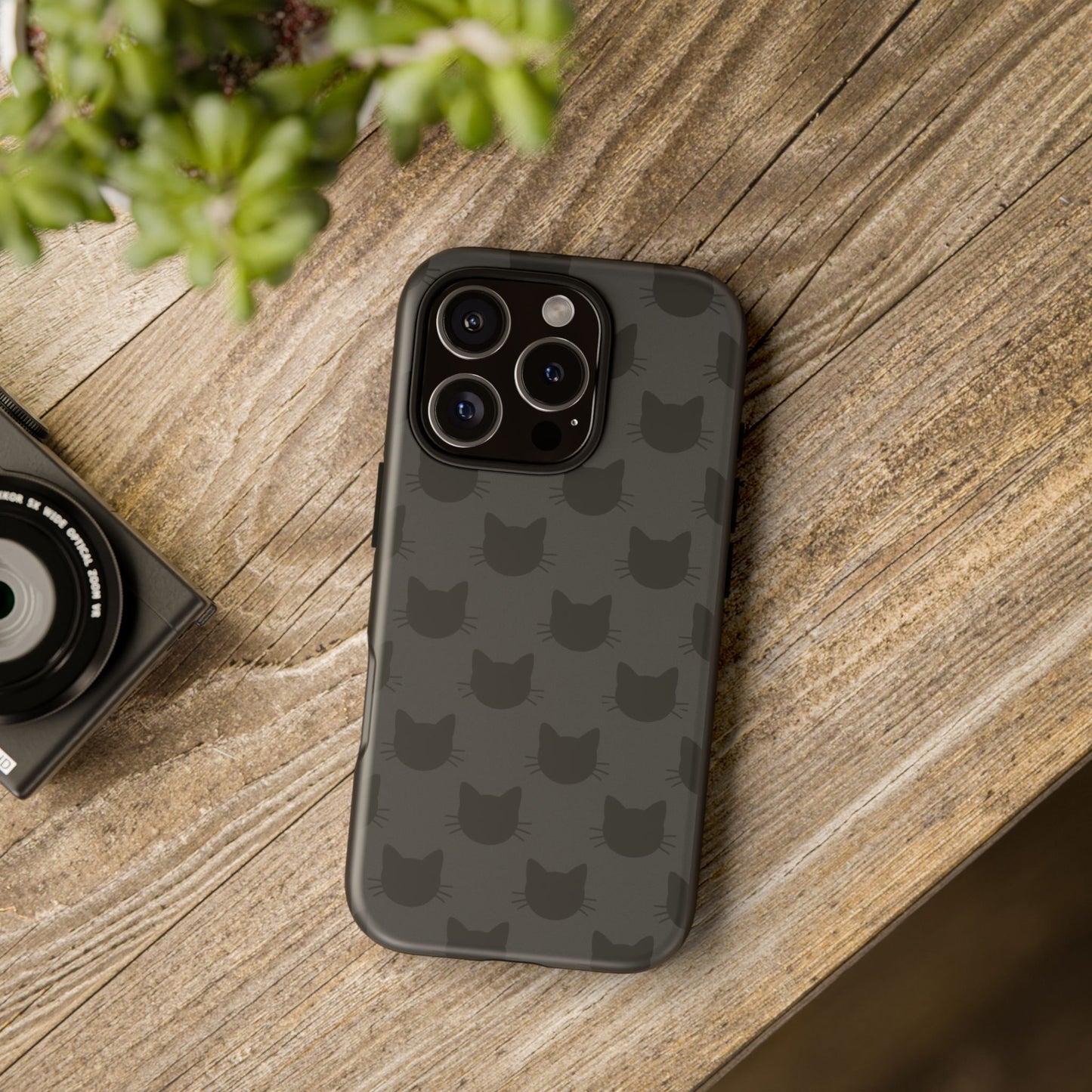 Black Cat Tough Phone Case