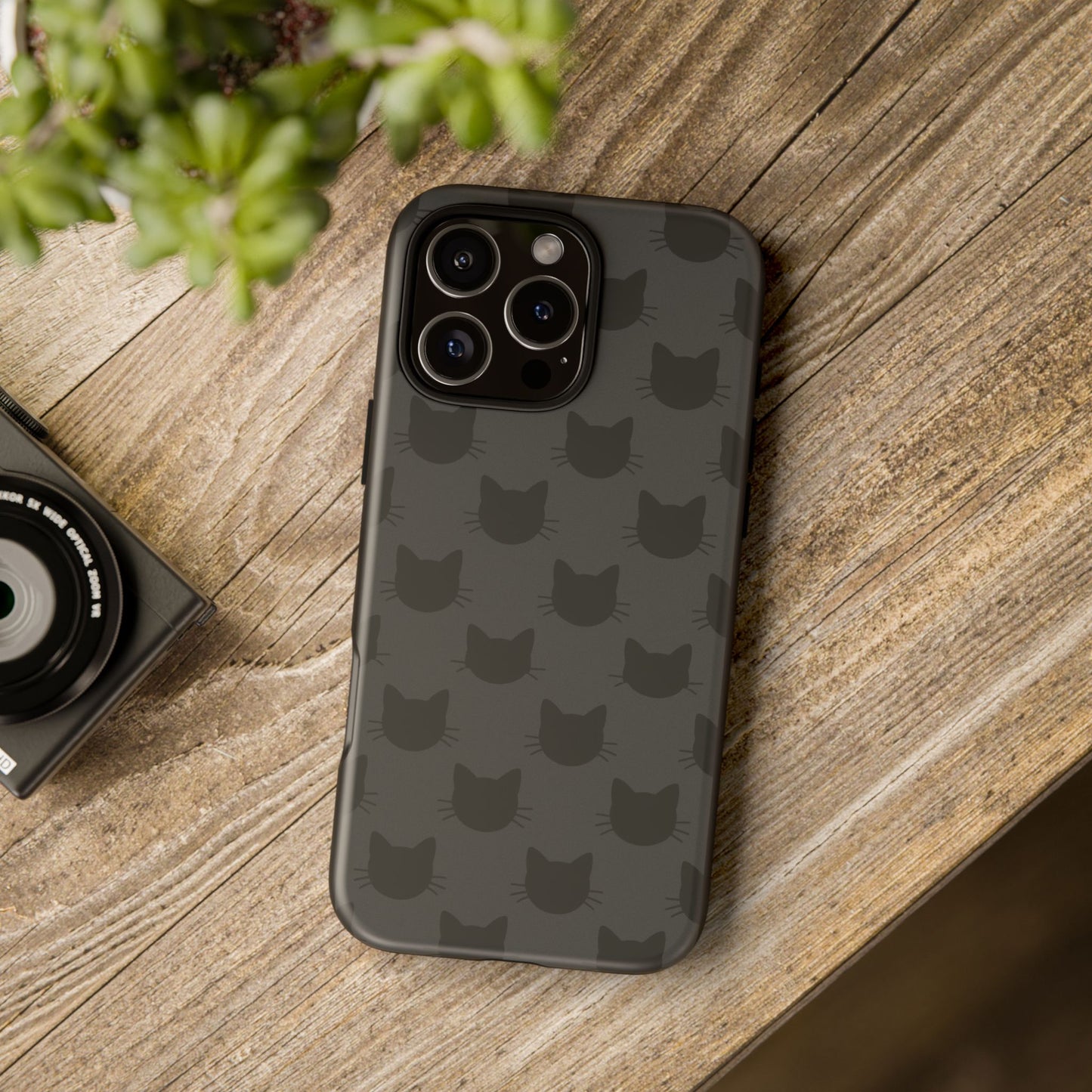 Black Cat Tough Phone Case