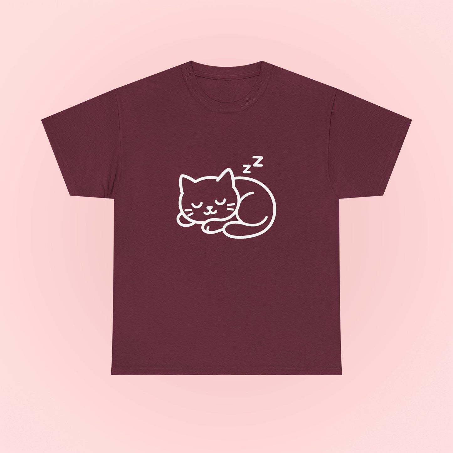 Sleeping Kitty Design T-Shirt