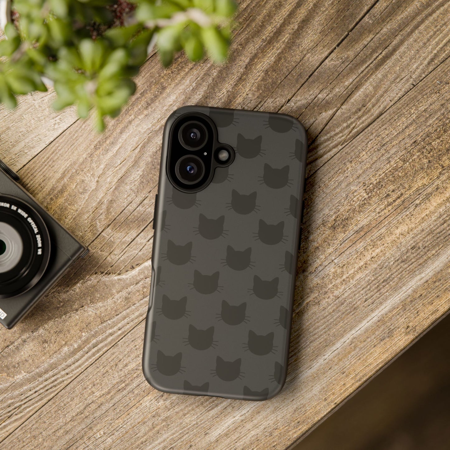Black Cat Tough Phone Case