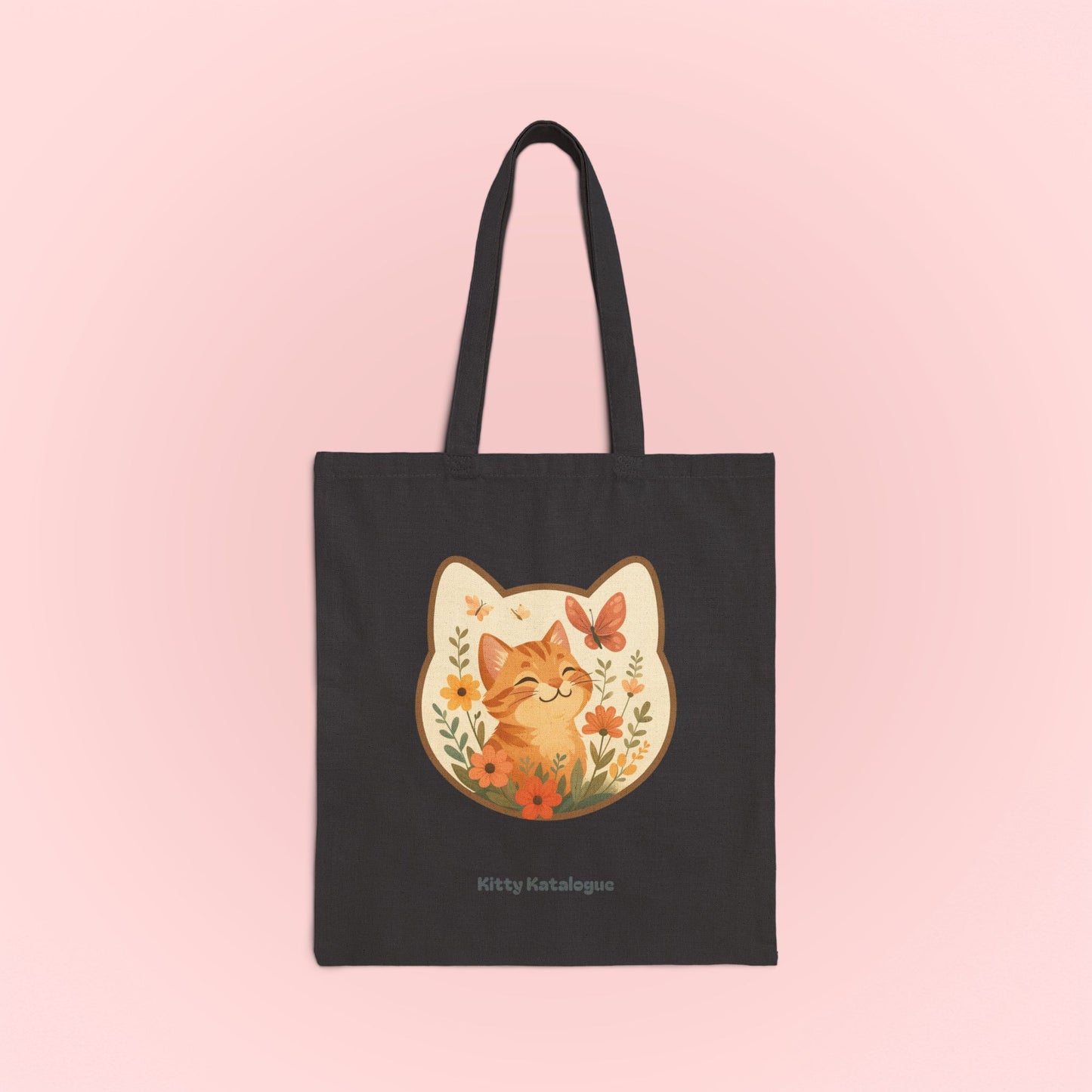 Flower Cat Tote Bag