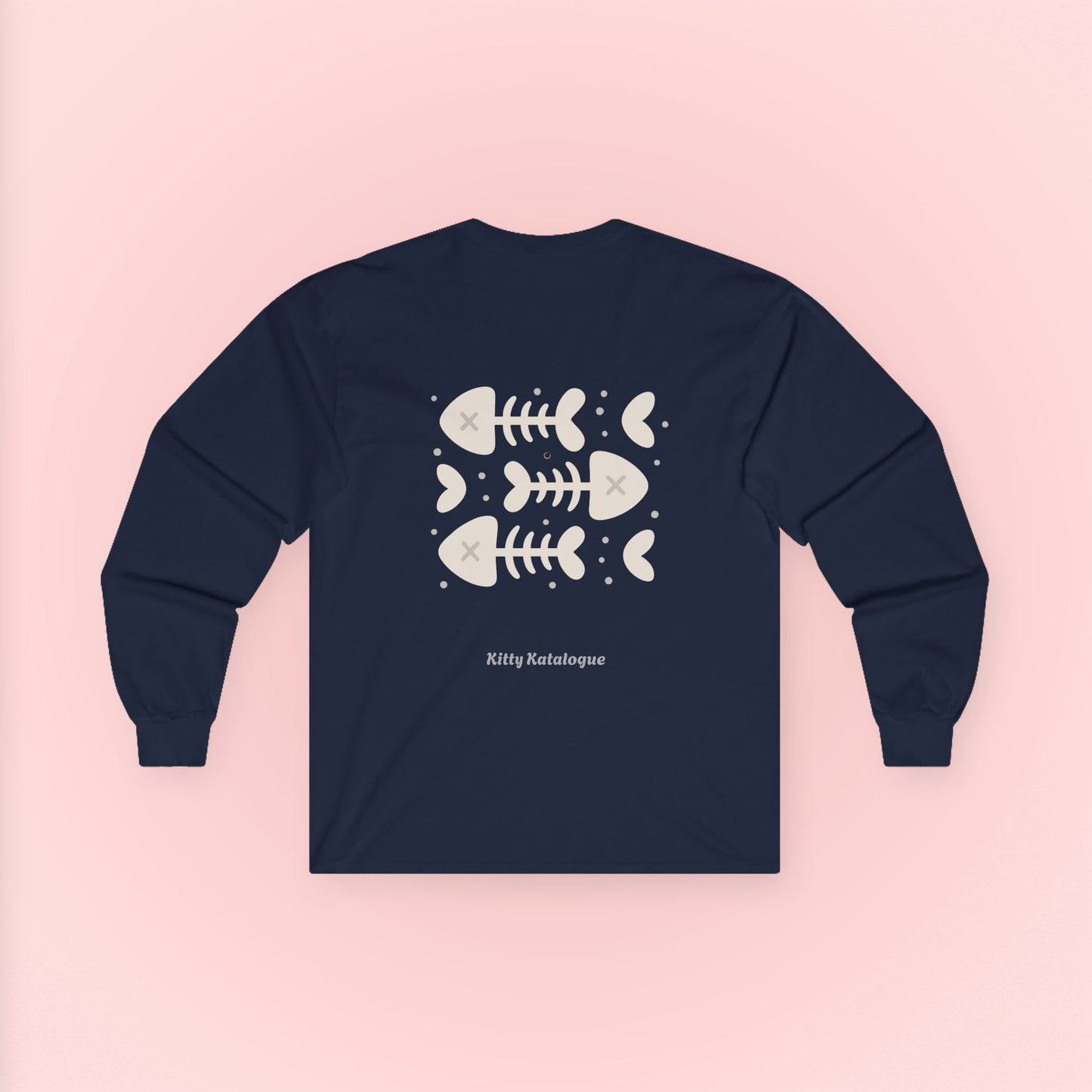 Skull Kitty Long Sleeve Tee - Unisex Cotton Shirt