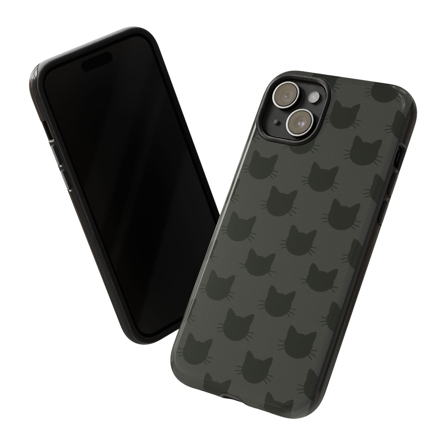 Black Cat Tough Phone Case