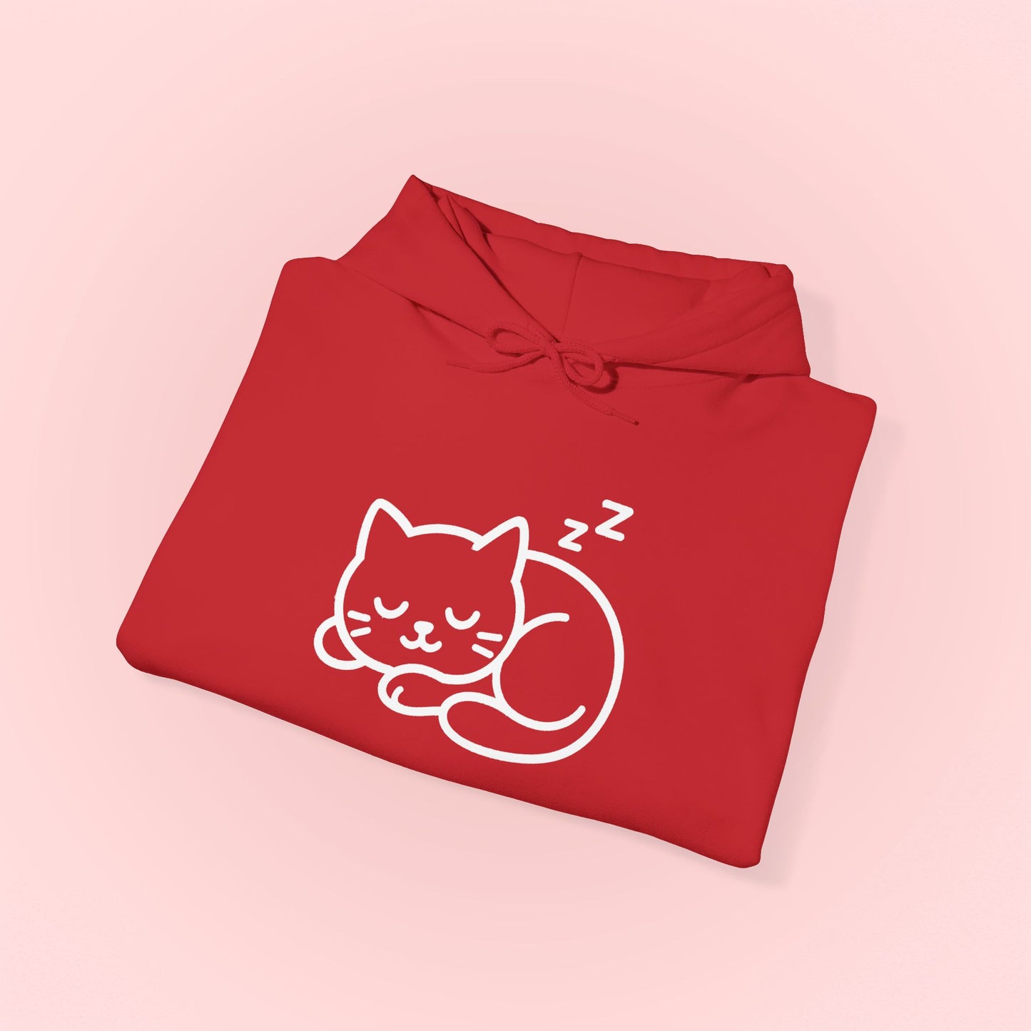 Sleeping Kitty Design Hoodie
