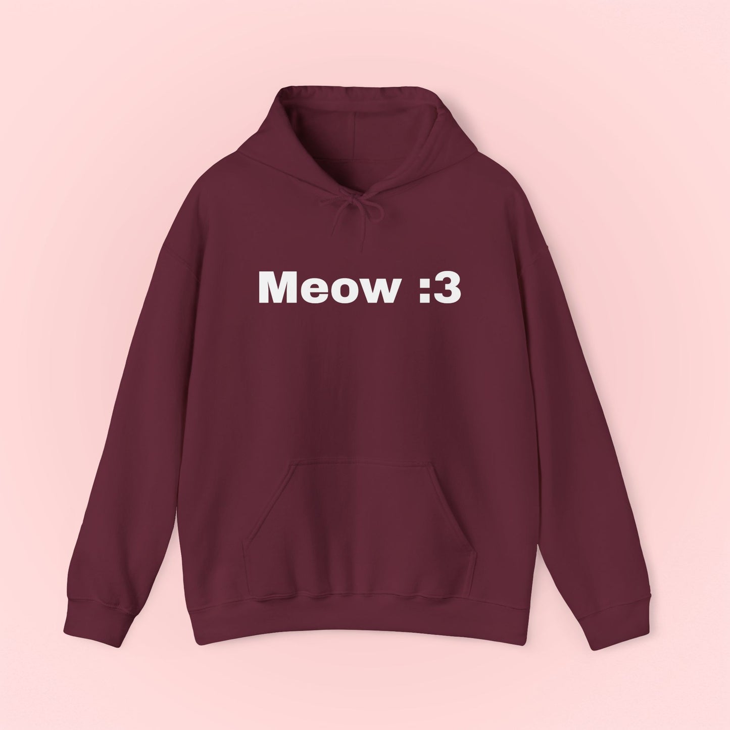 Meow :3 Hooded Sweatshirt