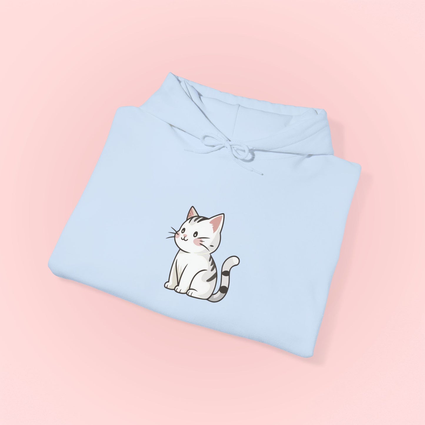 White Cat Hoodie - Unisex Sweatshirt