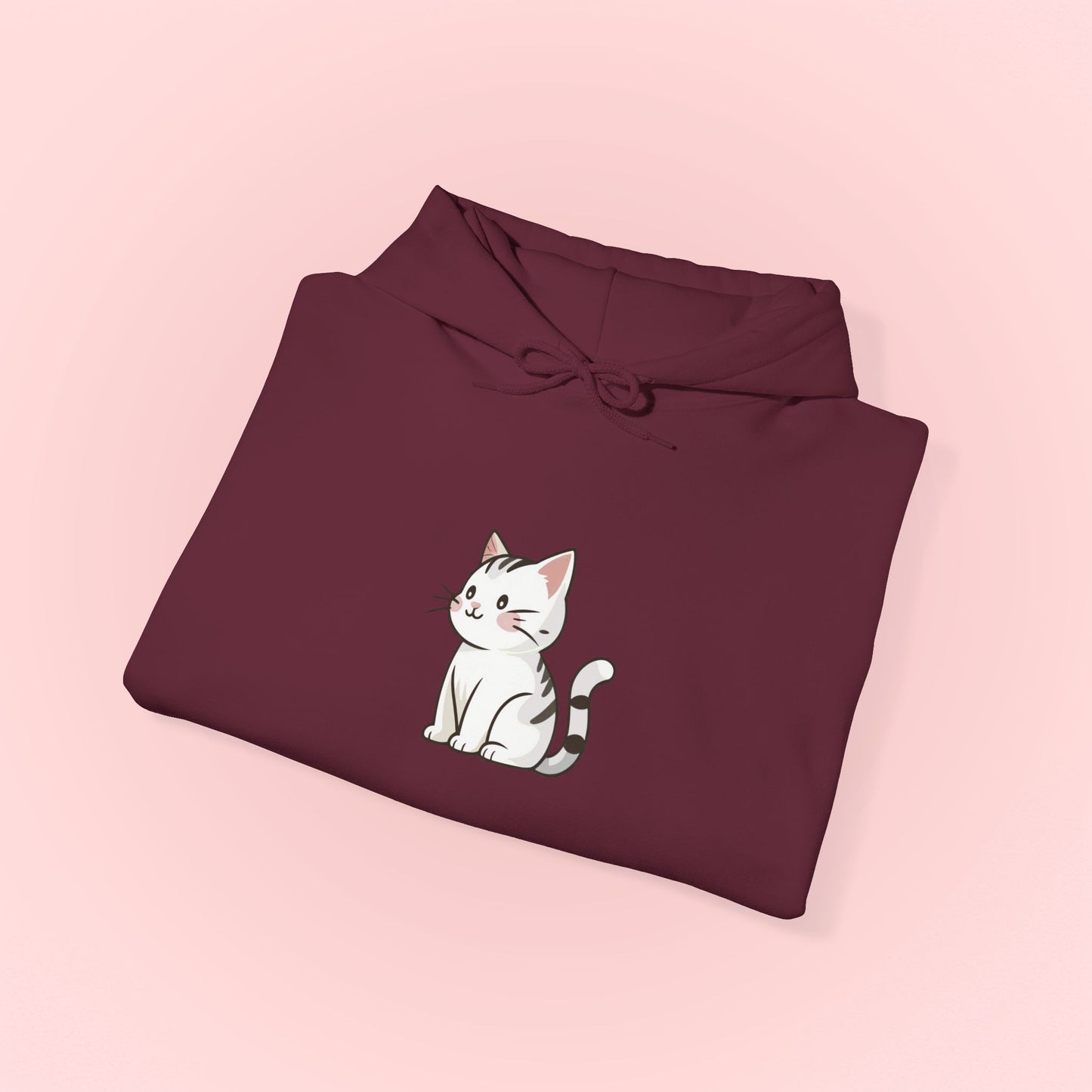 White Cat Hoodie - Unisex Sweatshirt