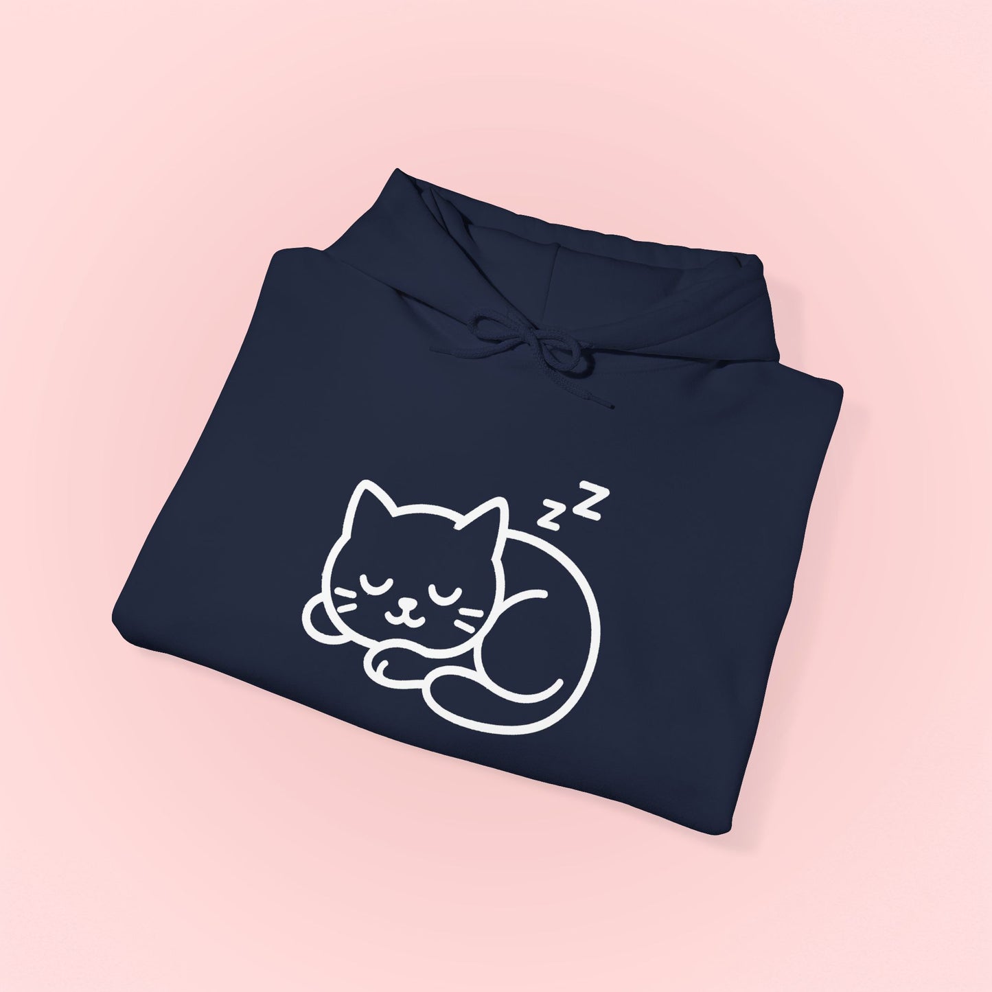 Sleeping Kitty Design Hoodie