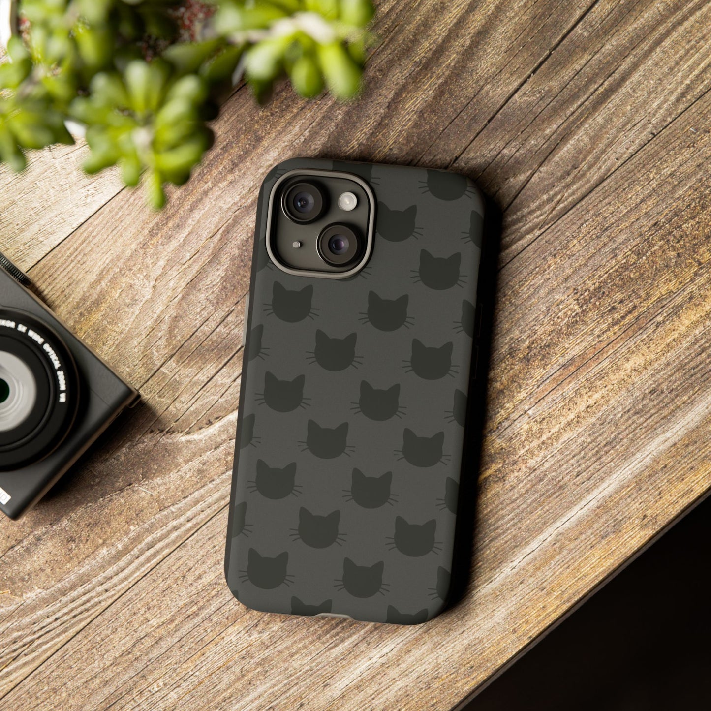 Black Cat Tough Phone Case
