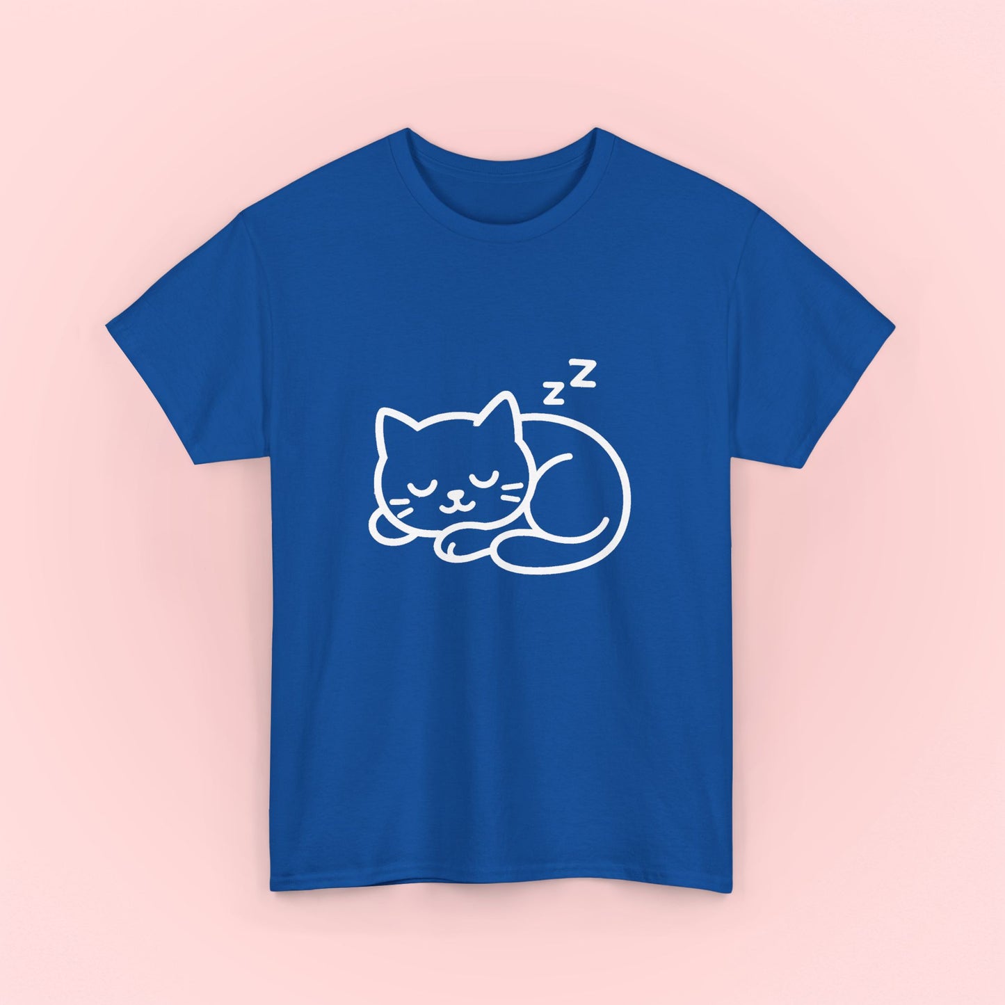 Sleeping Kitty Design T-Shirt