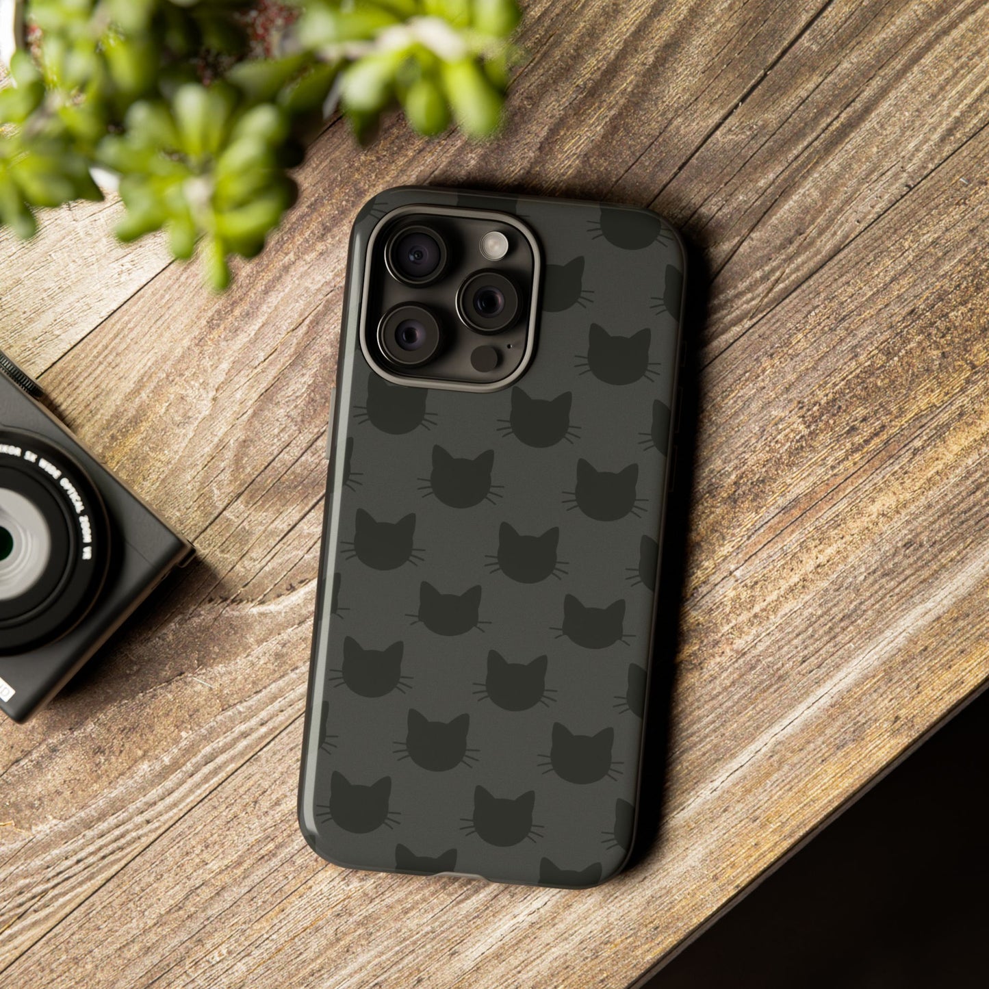 Black Cat Tough Phone Case