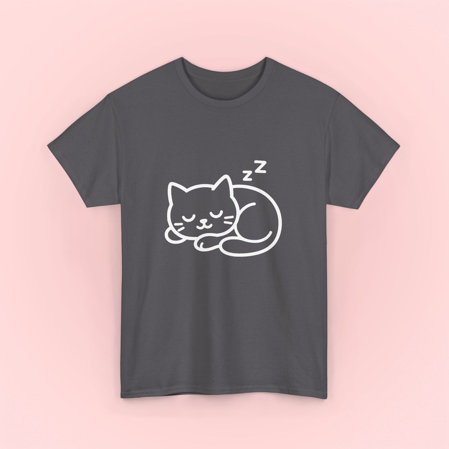 Sleeping Kitty Design T-Shirt