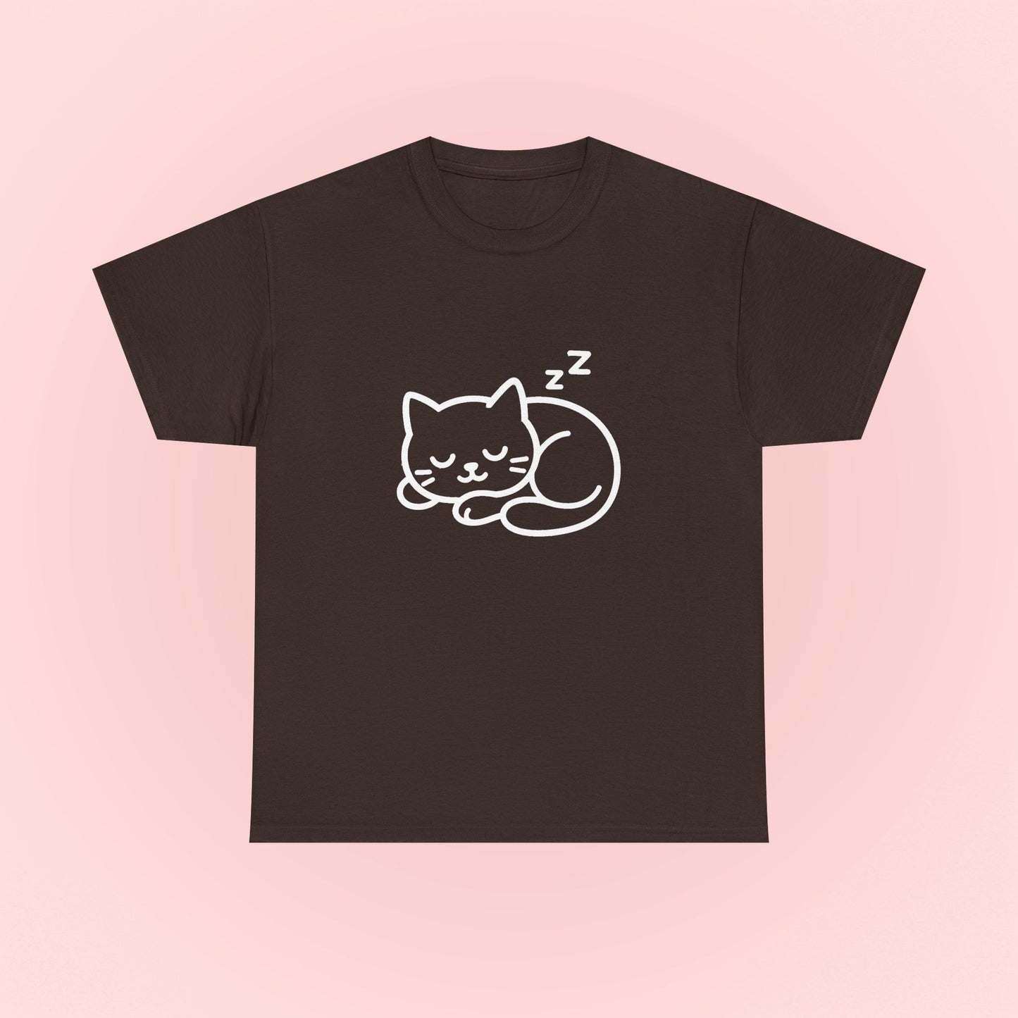 Sleeping Kitty Design T-Shirt
