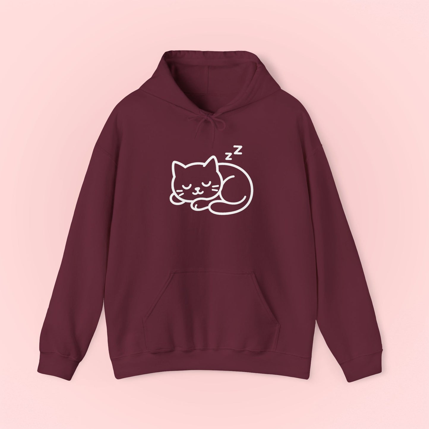 Sleeping Kitty Design Hoodie