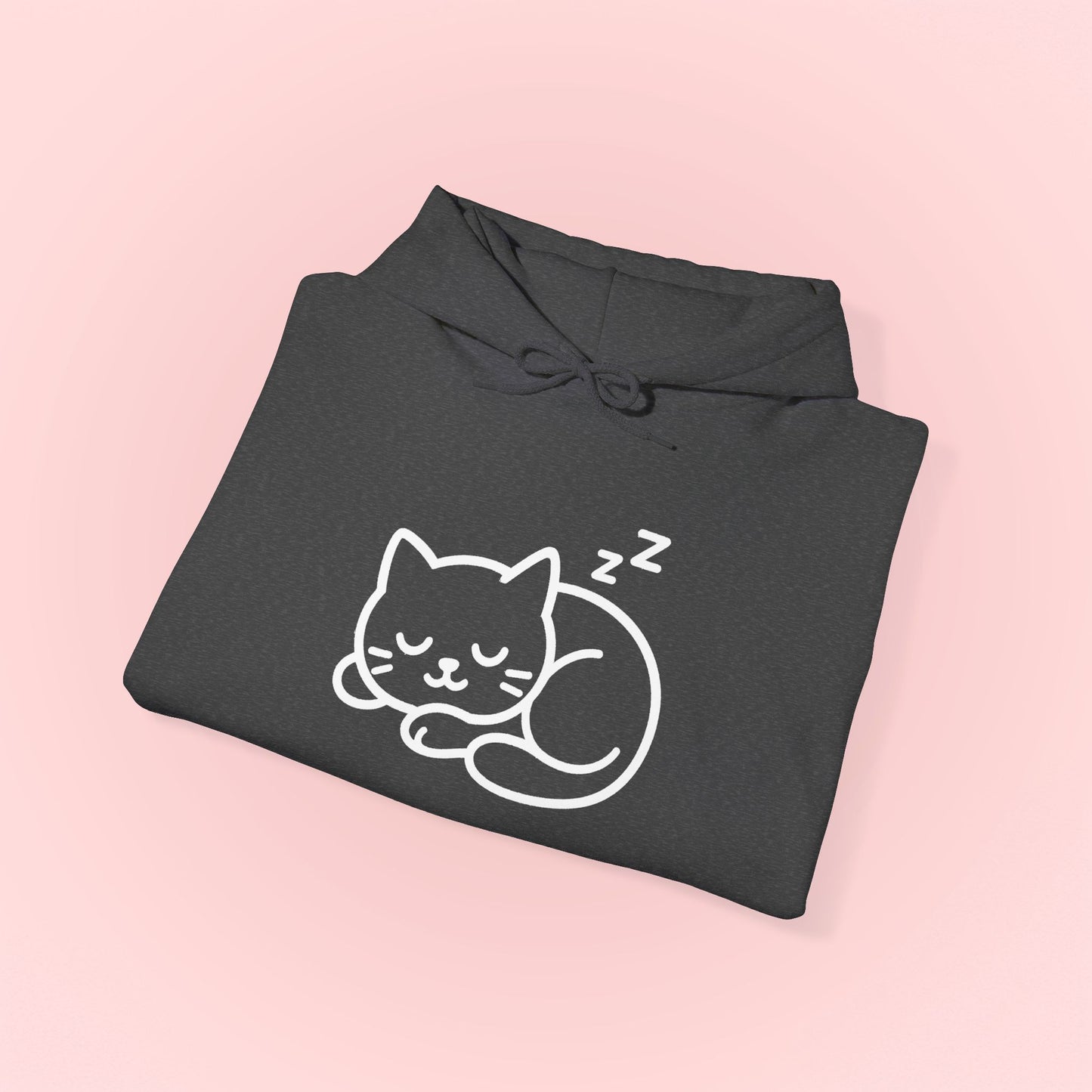 Sleeping Kitty Design Hoodie