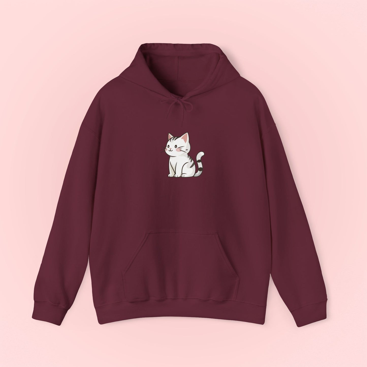 White Cat Hoodie - Unisex Sweatshirt