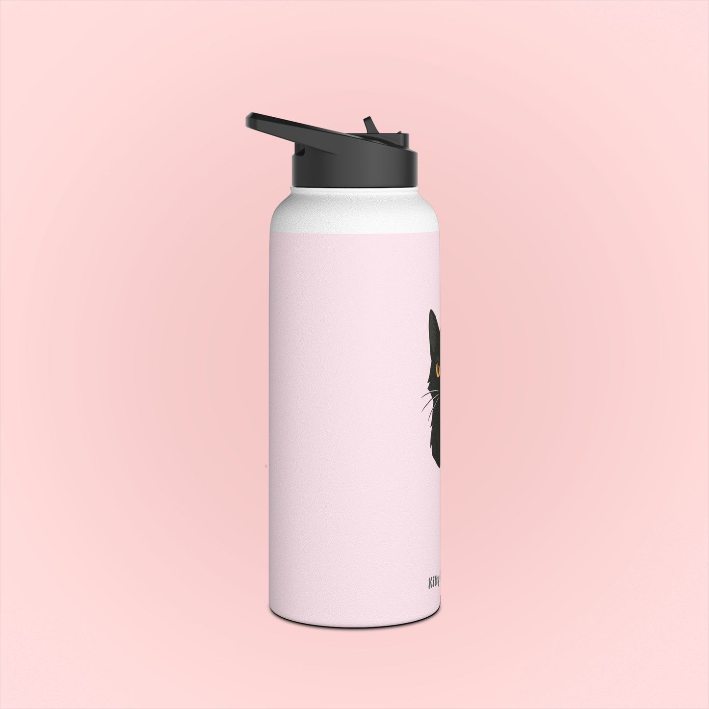 Black Kitty Water Bottle