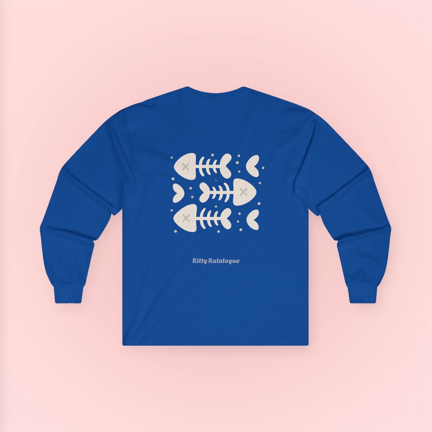 Skull Kitty Long Sleeve Tee - Unisex Cotton Shirt