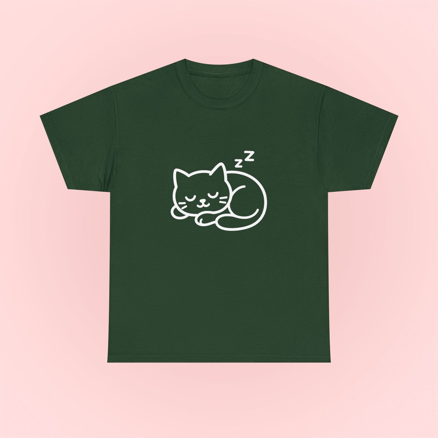 Sleeping Kitty Design T-Shirt