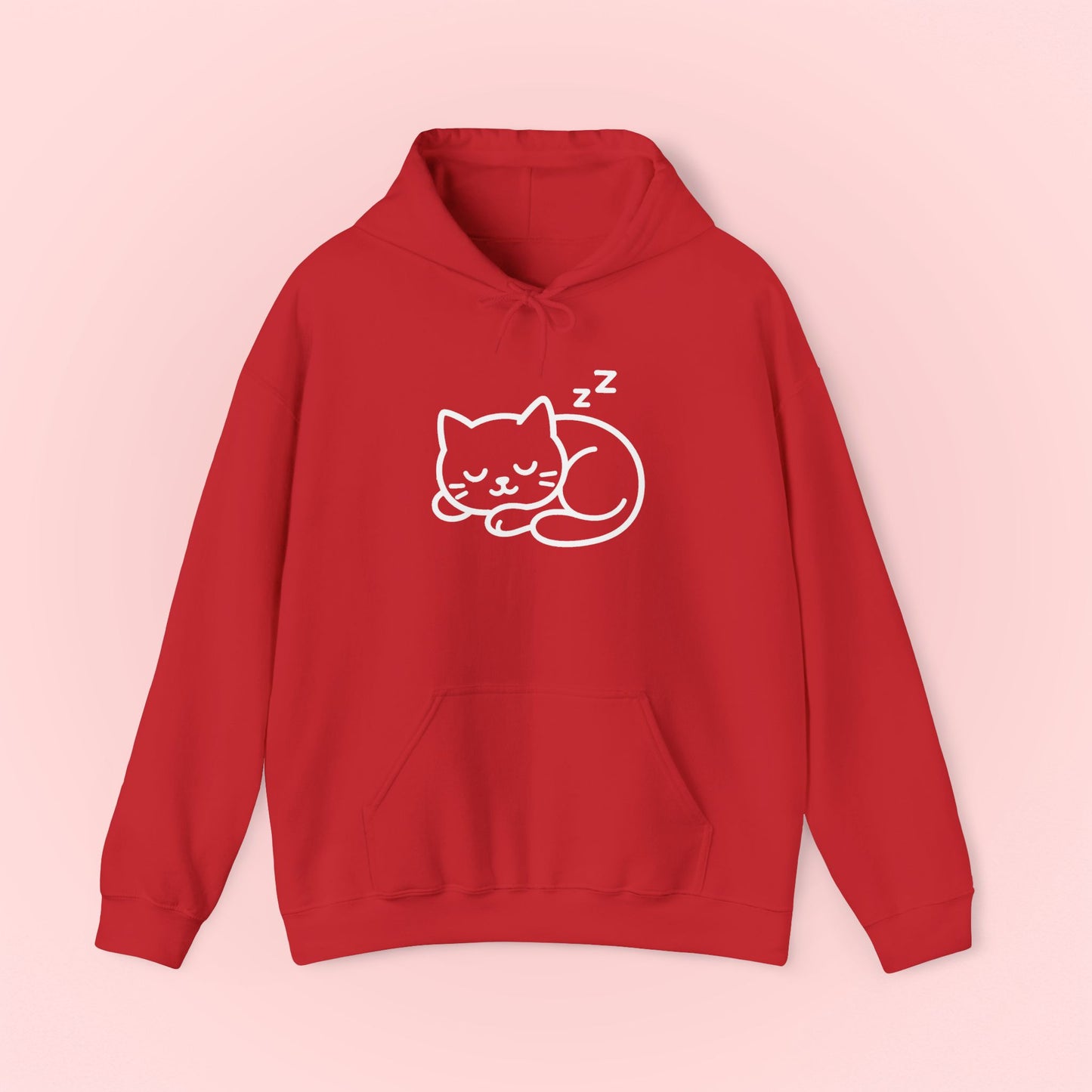 Sleeping Kitty Design Hoodie