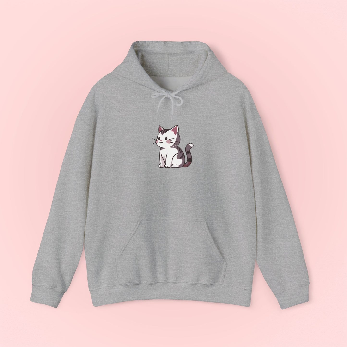 Gray Cat Hoodie