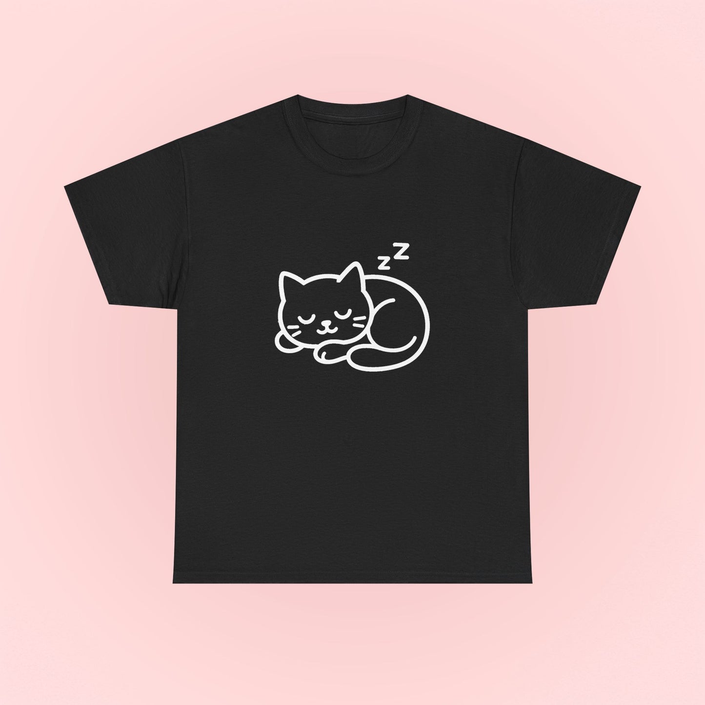 Sleeping Kitty Design T-Shirt