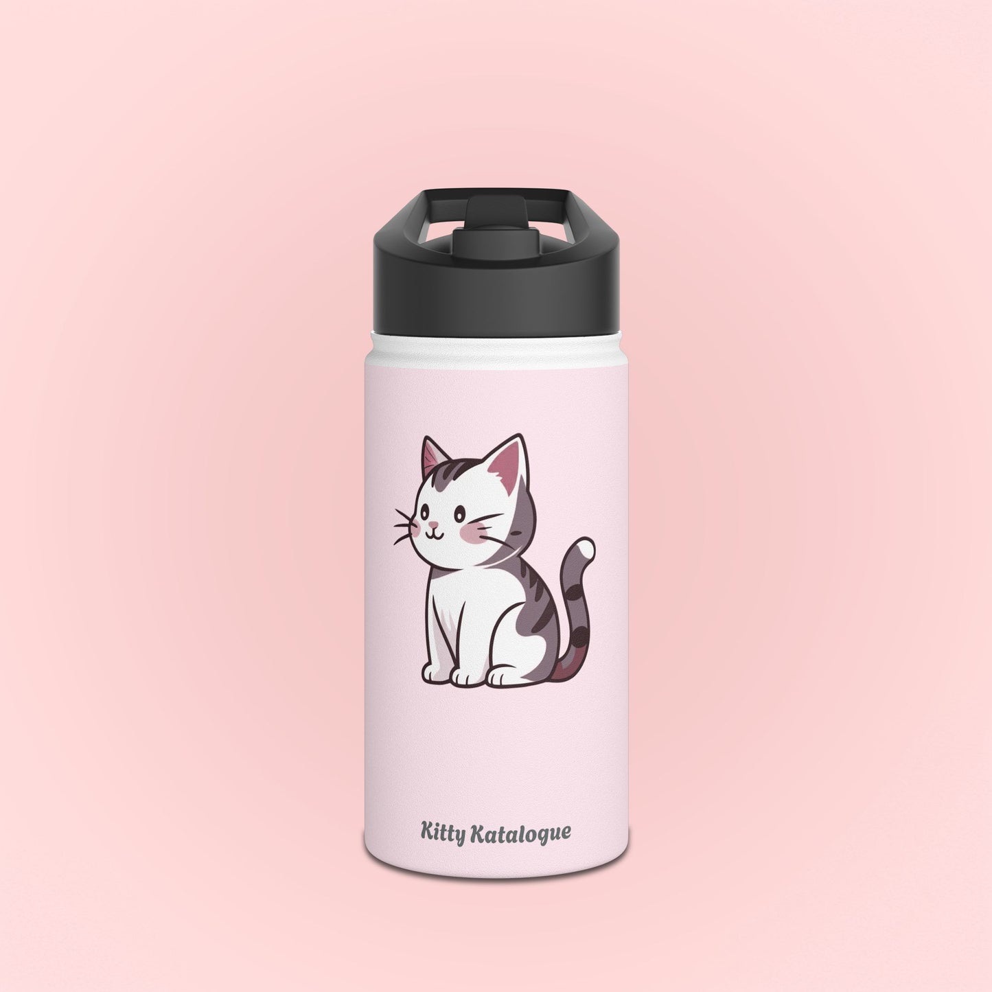 Gray Kitty Water Bottle