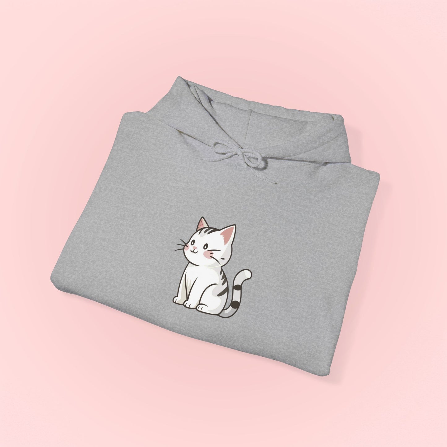 White Cat Hoodie - Unisex Sweatshirt