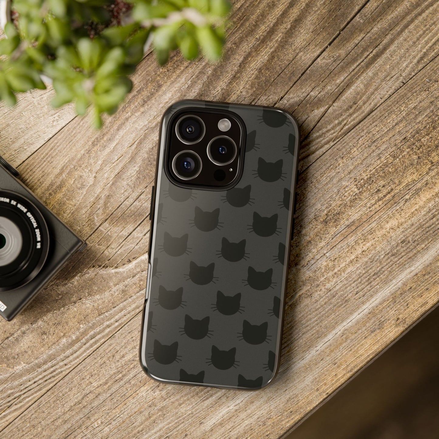 Black Cat Tough Phone Case