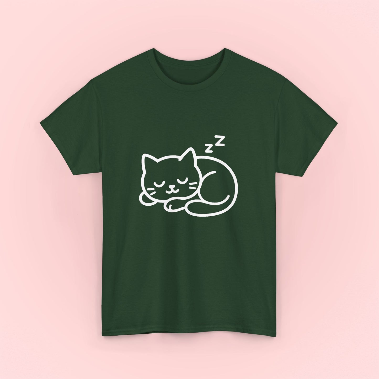 Sleeping Kitty Design T-Shirt