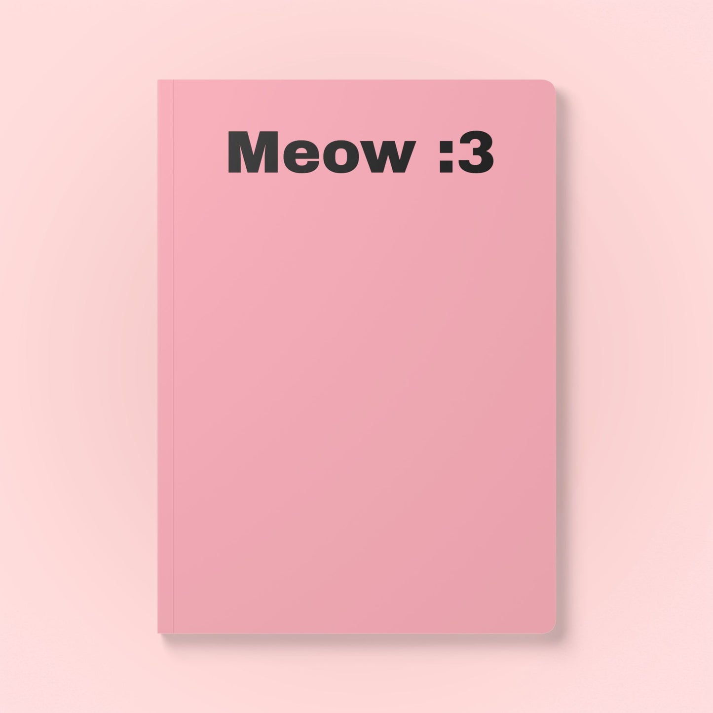 Cute Cat-Themed Softcover Journal, Perfect for Cat Lovers, Gifts, Notebooks, Meow :3 Design, Daily Planner, Journal for Writing