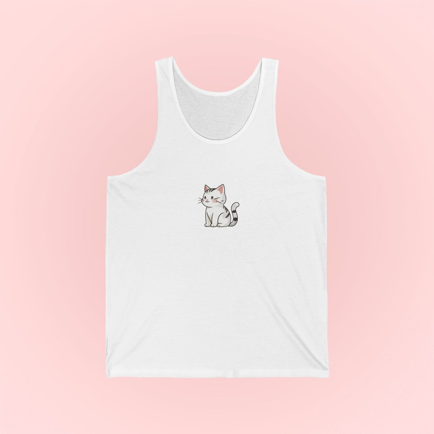 White Cat Tank Top