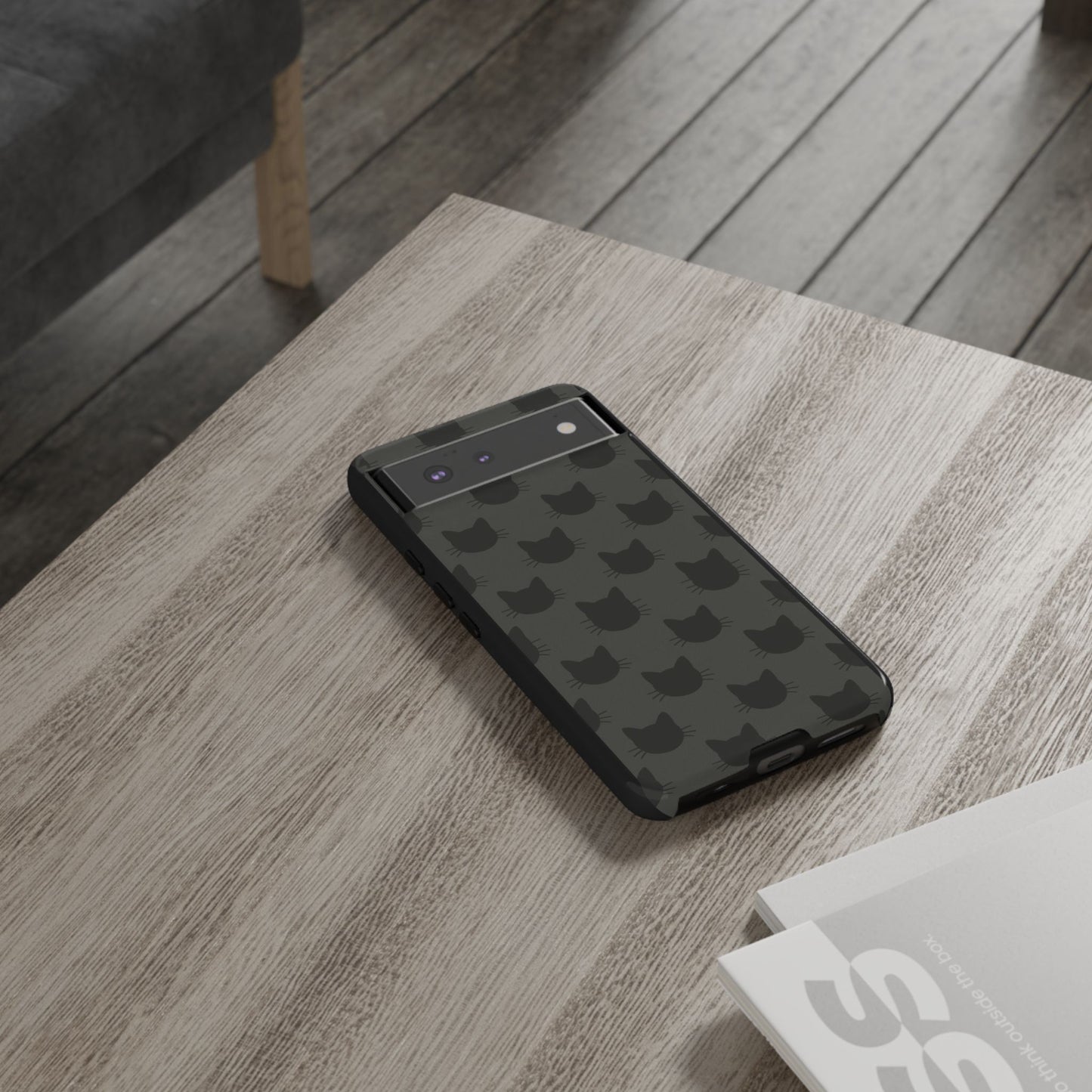 Black Cat Tough Phone Case