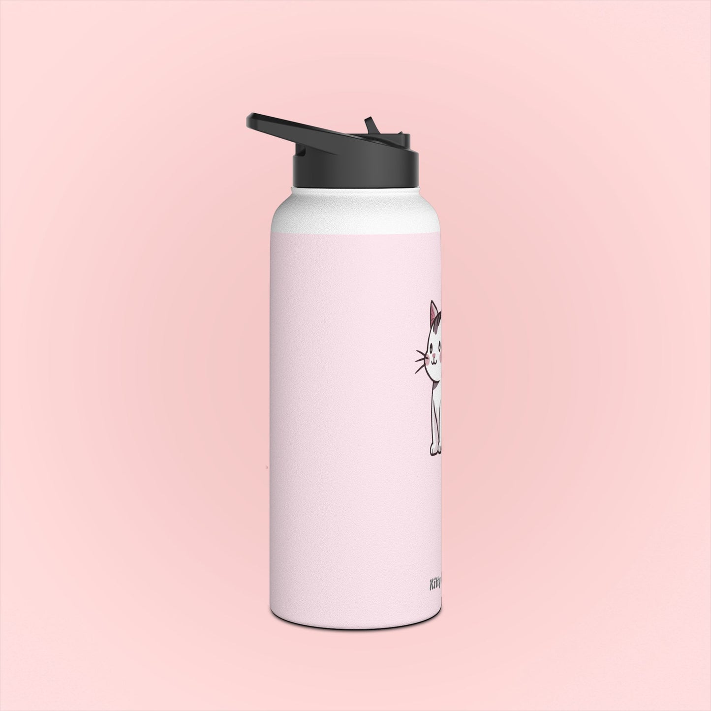 Gray Kitty Water Bottle