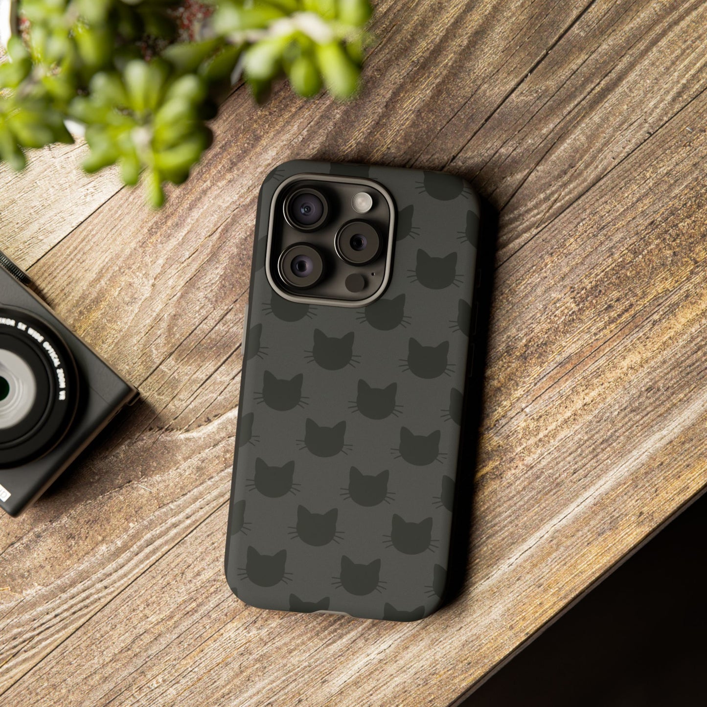 Black Cat Tough Phone Case