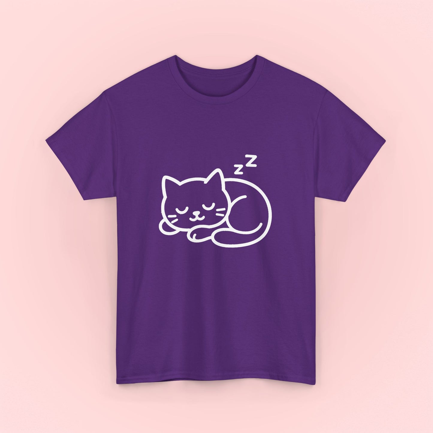 Sleeping Kitty Design T-Shirt