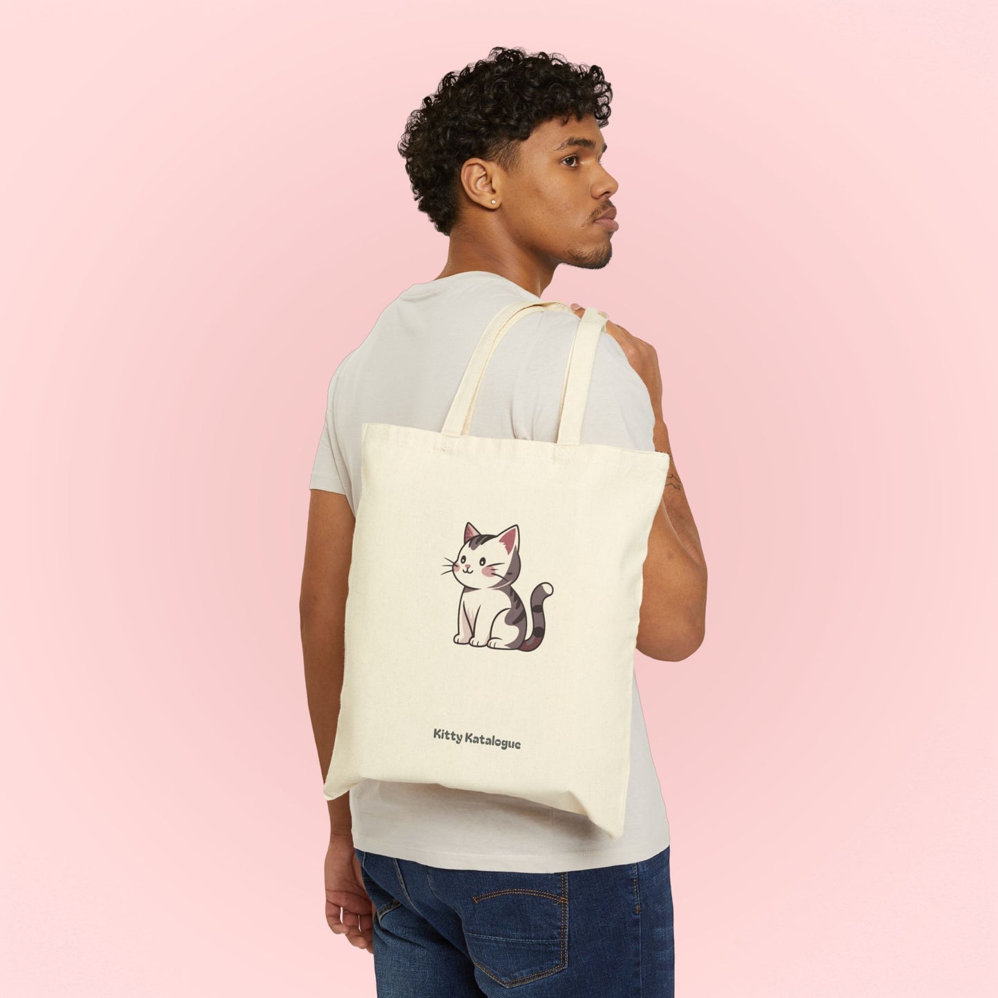 Gray Cat Tote Bag