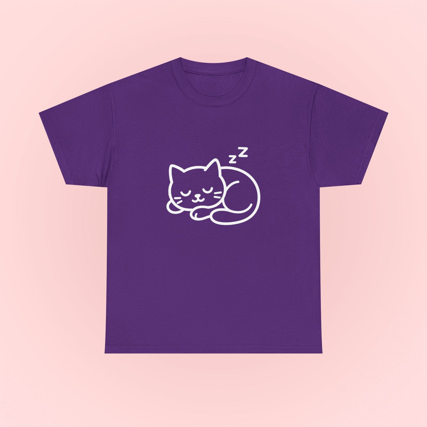 Sleeping Kitty Design T-Shirt