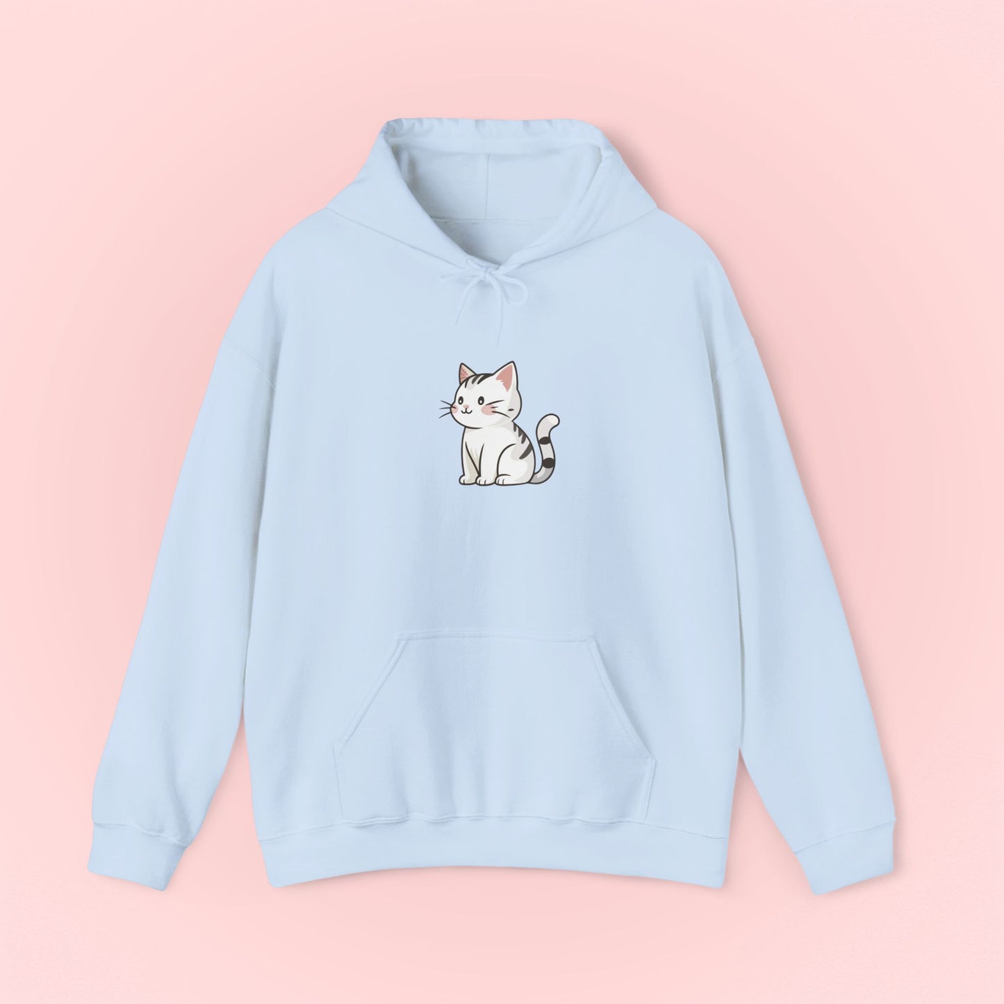 White Cat Hoodie - Unisex Sweatshirt