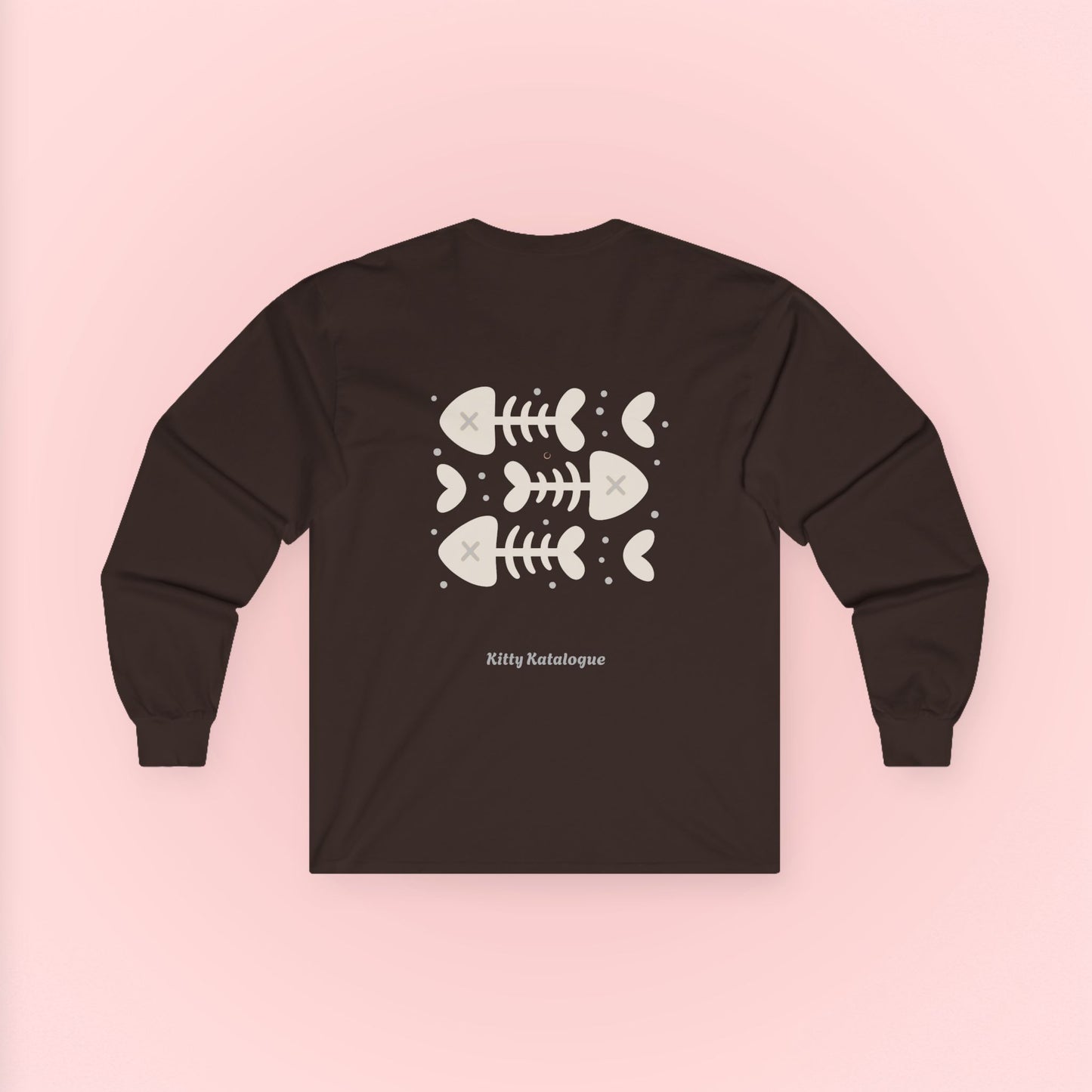 Skull Kitty Long Sleeve Tee - Unisex Cotton Shirt