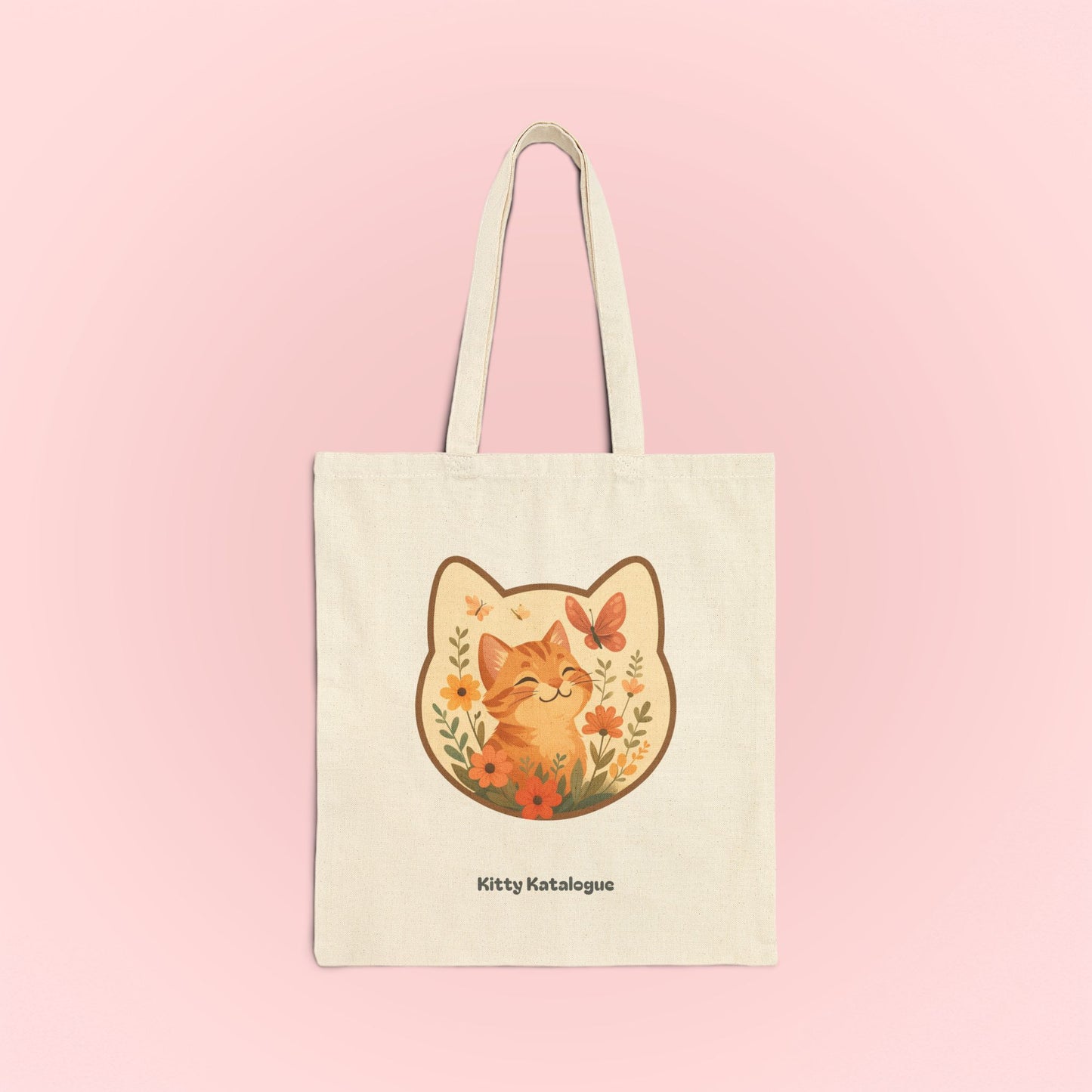 Flower Cat Tote Bag