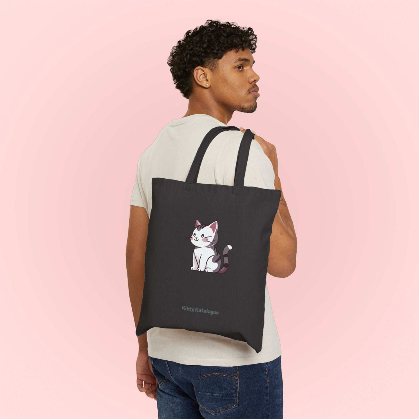 Gray Cat Tote Bag