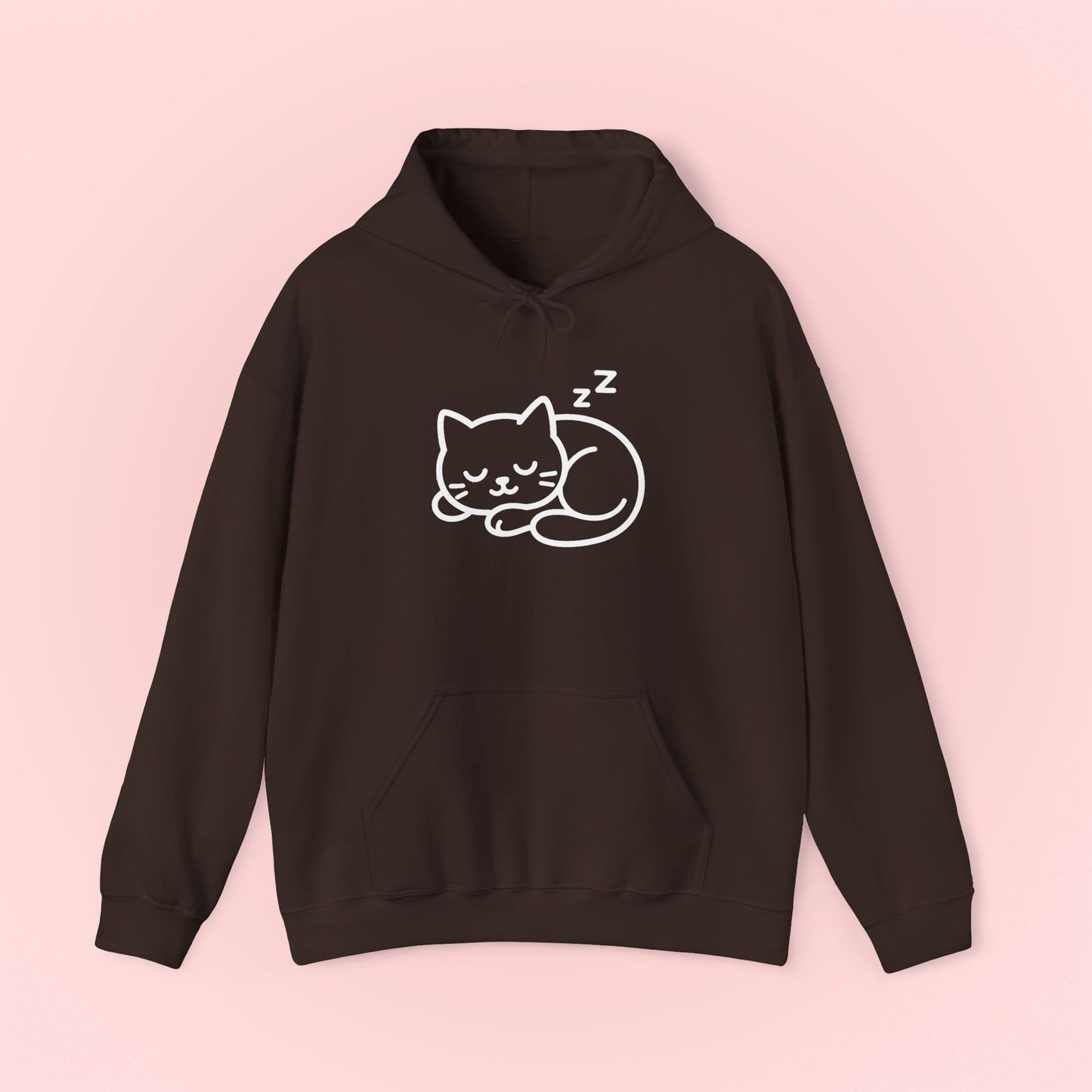 Sleeping Kitty Design Hoodie