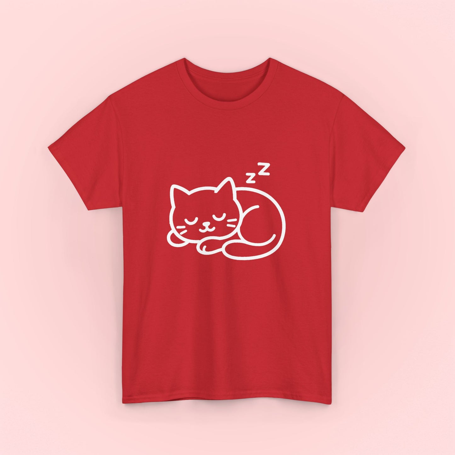 Sleeping Kitty Design T-Shirt
