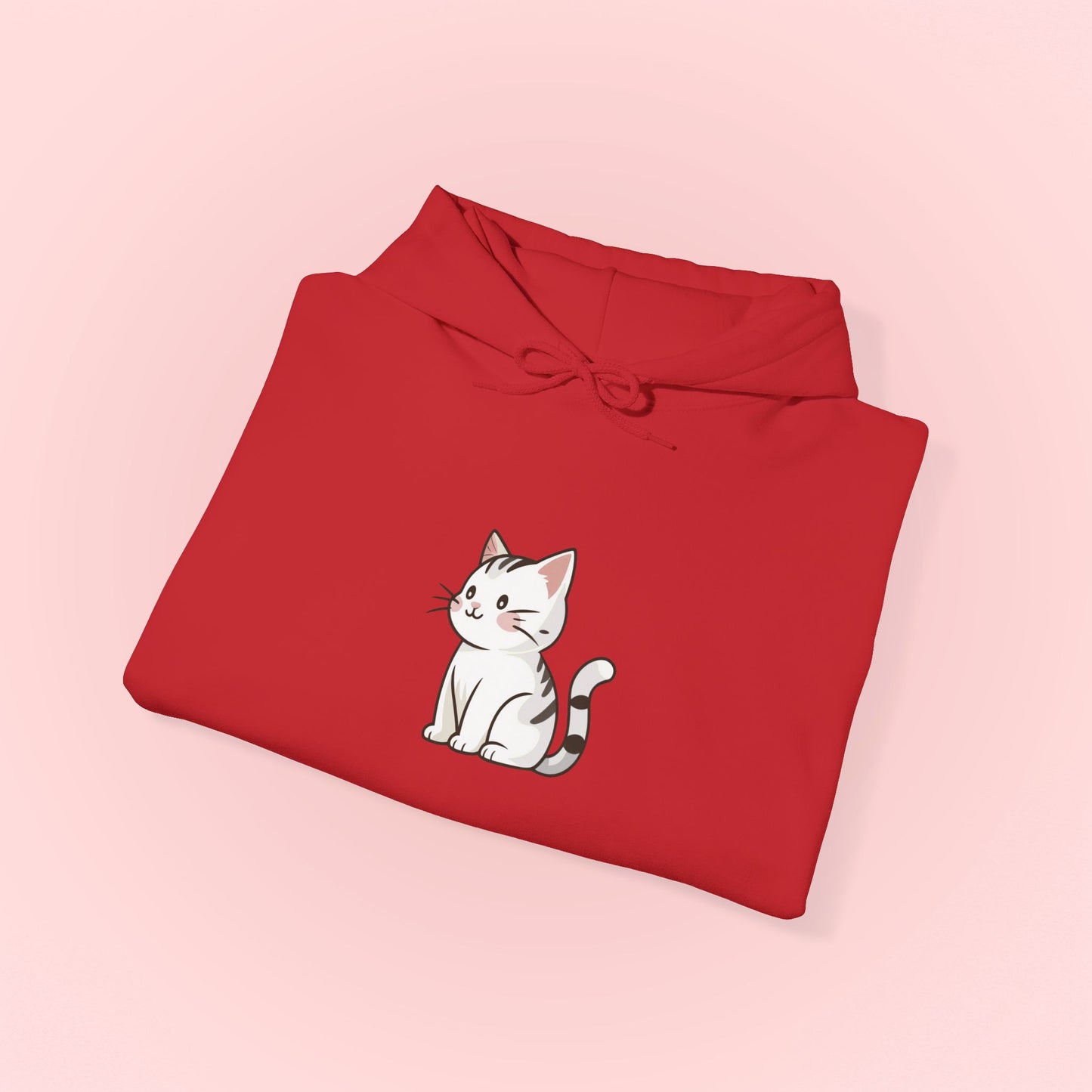White Cat Hoodie - Unisex Sweatshirt